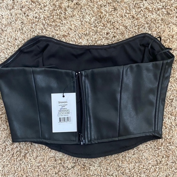 Showpo Leather Cropped Corset - Picture 2 of 2